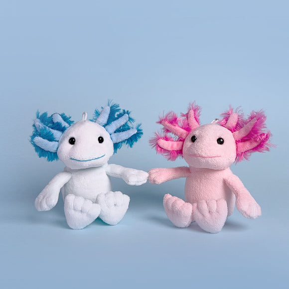 Magnetic Axolotl Pair - Coral & Aqua 4''