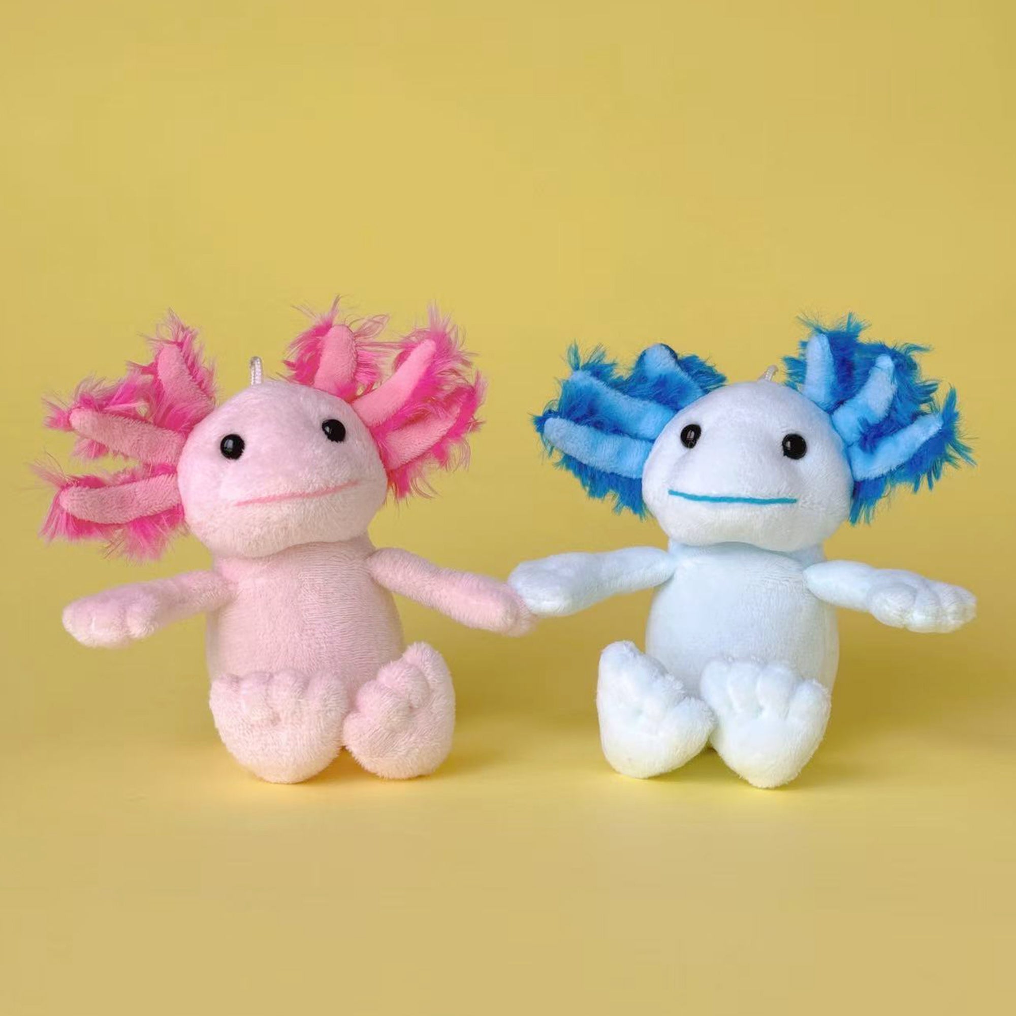 Magnetic Axolotl Pair - Coral & Aqua 4''