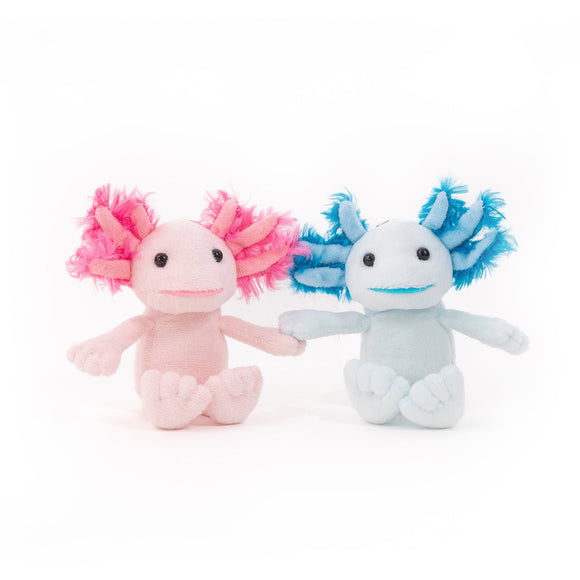 Magnetic Axolotl Pair - Coral & Aqua 4''
