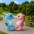 Magnetic Seahorse Pair - Finn & Pearl 4''-3