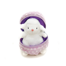 Easter stuffed animals zip up egg