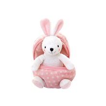 Easter stuffed animals zip up egg