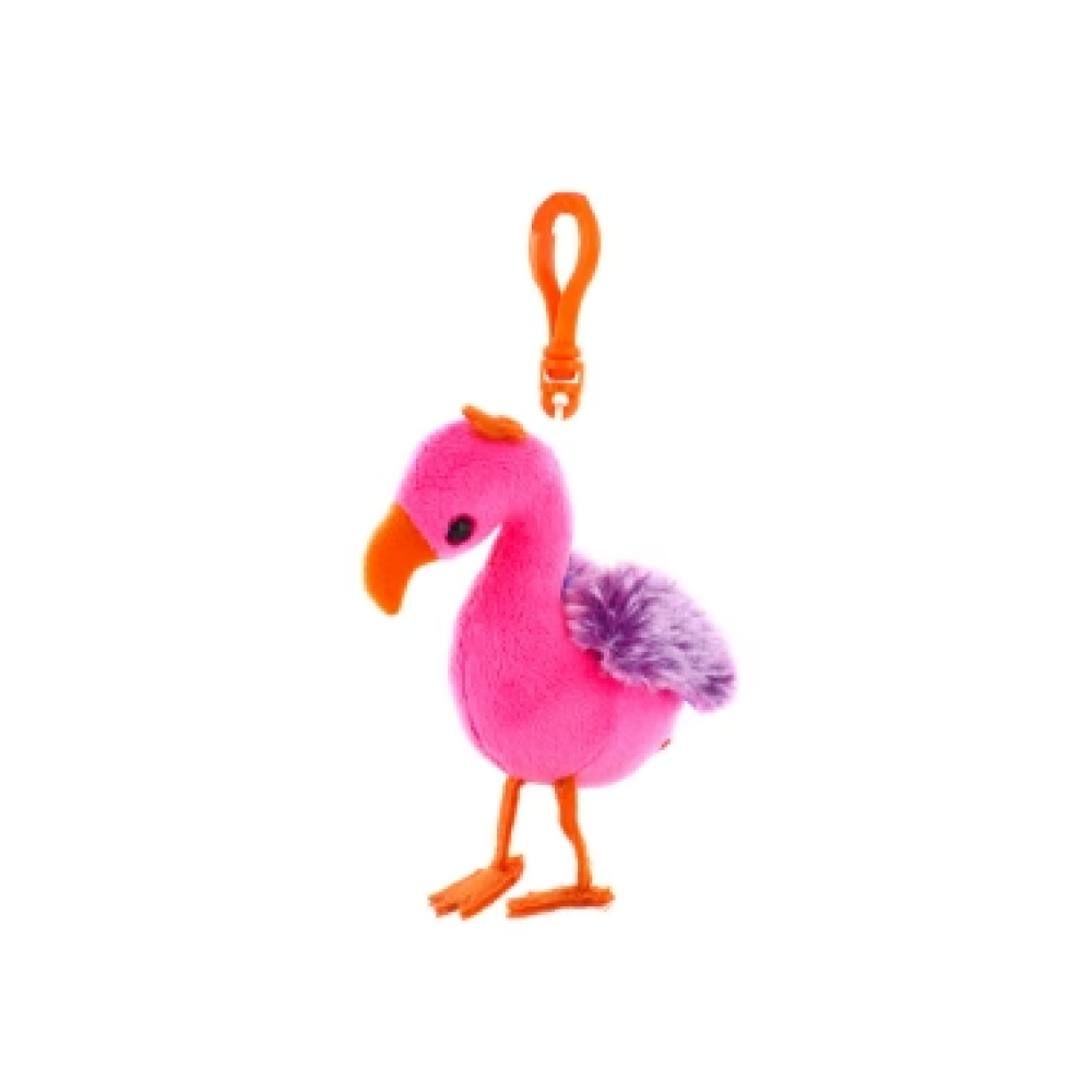 Lulu the Pink Flamingo Keychain 4"