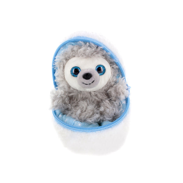 Zip Up Snowball Sloth Plush Toy, Featuring a Soft, Plush Design That Zips Into a Snowball by Plushland.