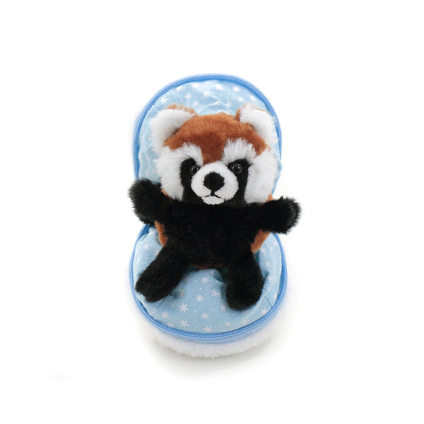 Zip Up Snowball Red Panda Plush Toy, Featuring a Soft, Plush Design That Zips Into a Snowball by Plushland.