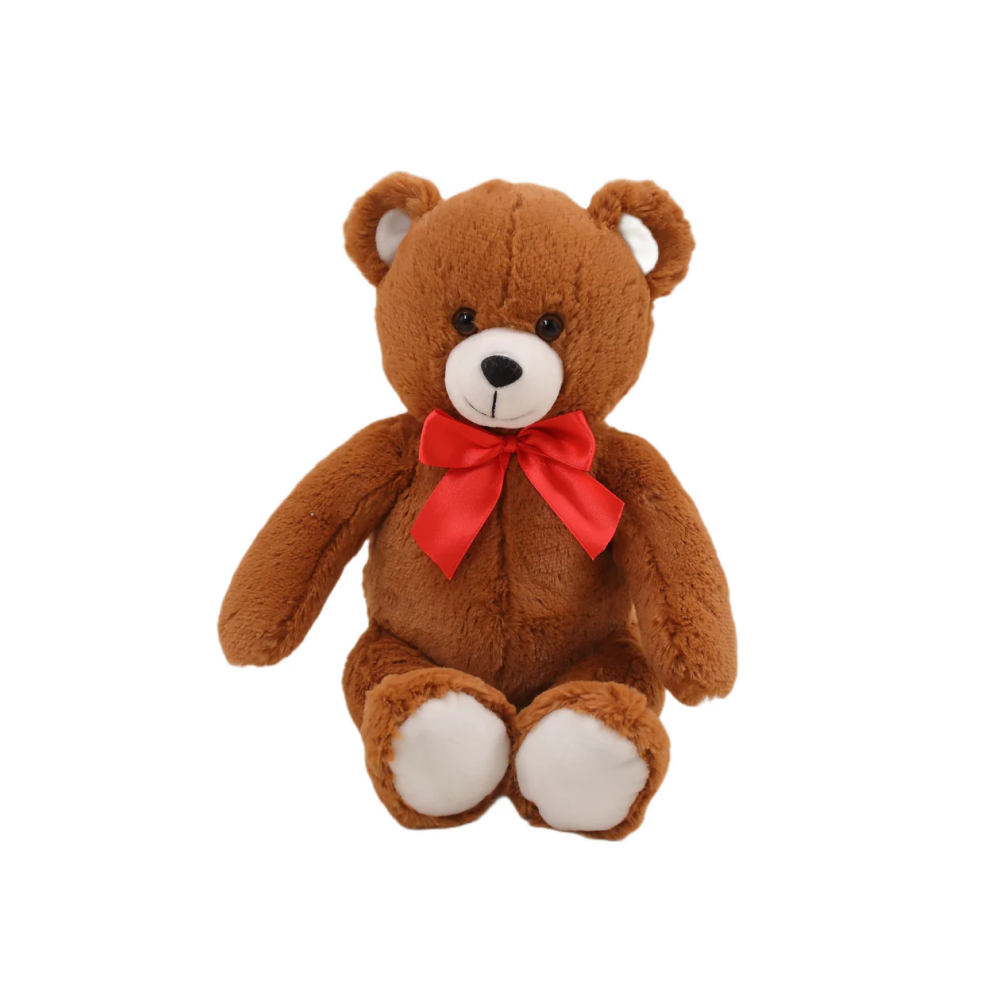 White & Brown Fluffy Teddy 15"