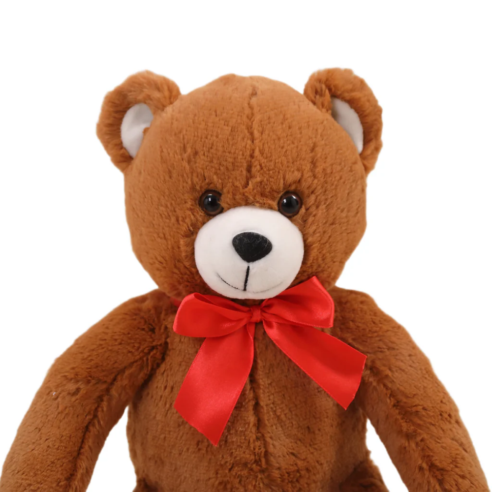 White & Brown Fluffy Teddy 15"