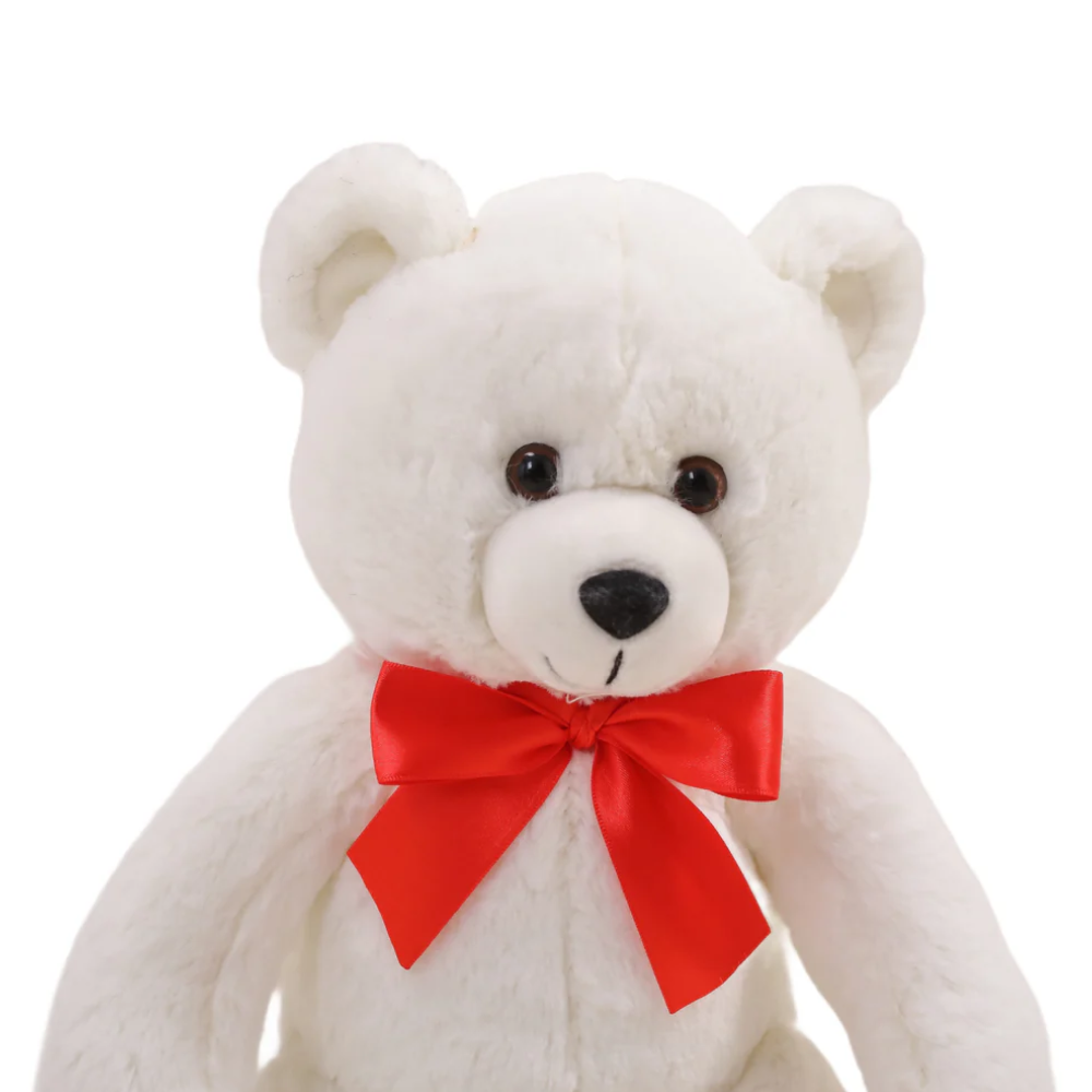 White & Brown Fluffy Teddy 15"