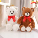 White & Brown Fluffy Teddy 15"-9
