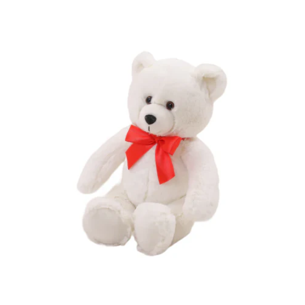 White & Brown Fluffy Teddy 15"