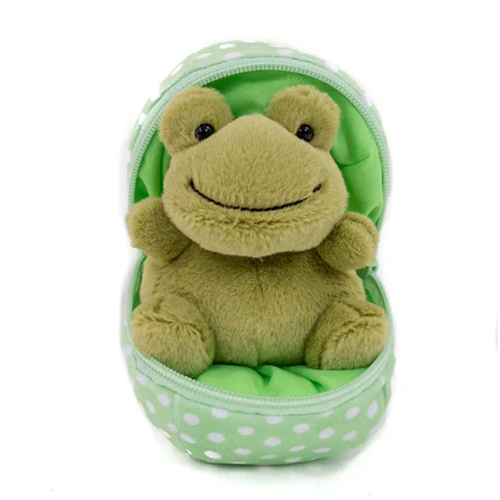 Frog In Zip Up Easter Egg 6"