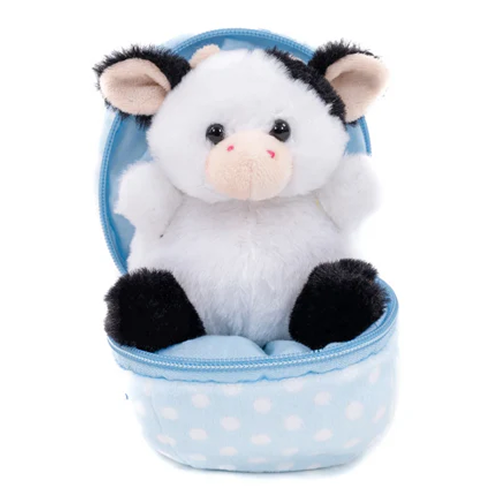 Cow In Zip Up Easter Egg 6"