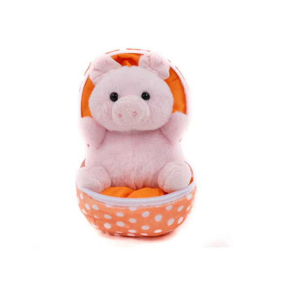 Easter Zip-Up Egg Pig 6"