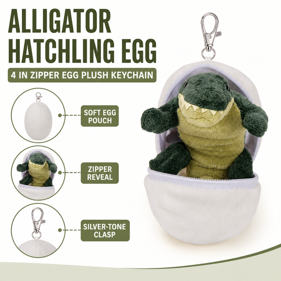 Alligator Hatchling Egg (soft) 4" - additional plush stuffed animal photo 9