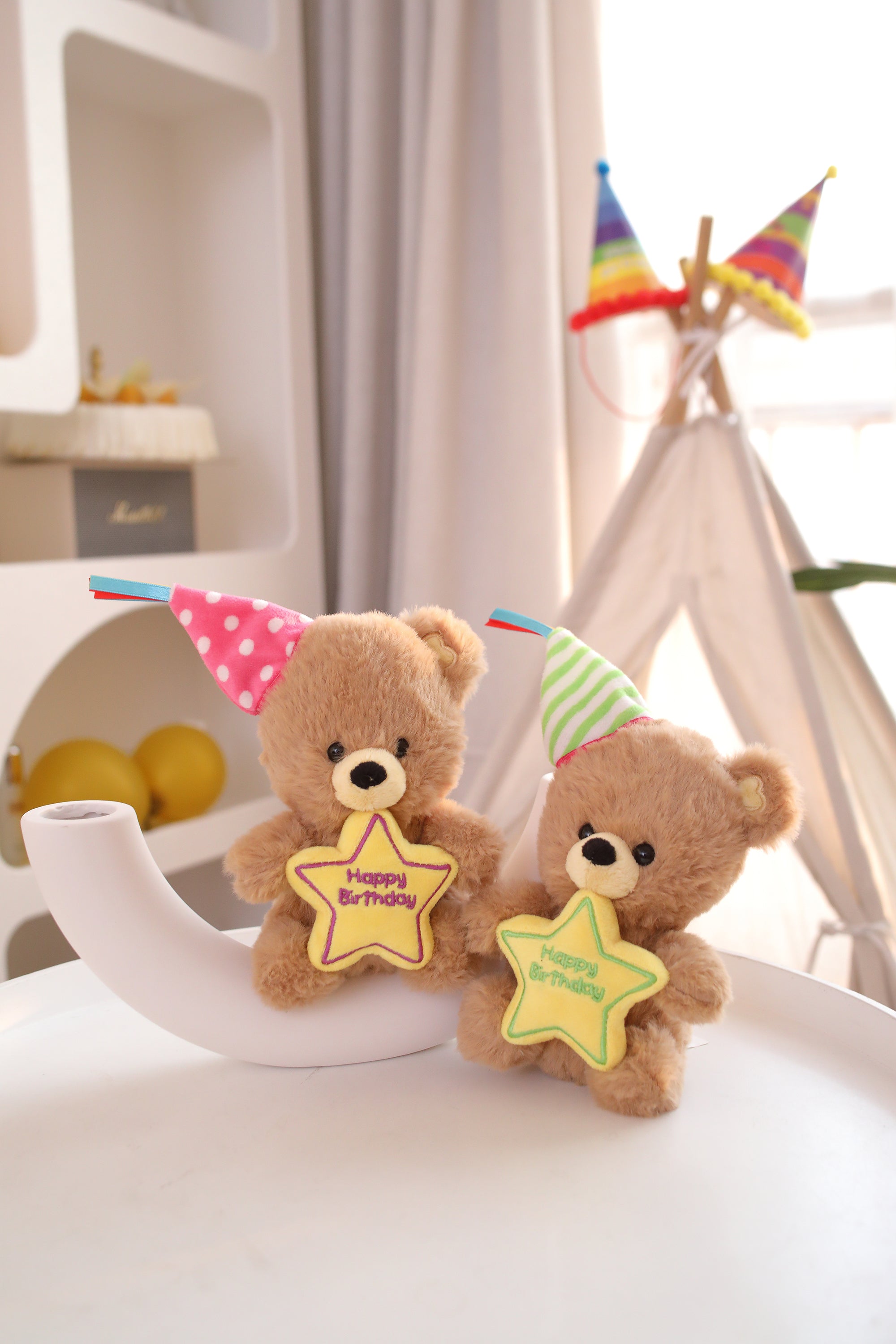 Birthday Star Bear with Hat 8"