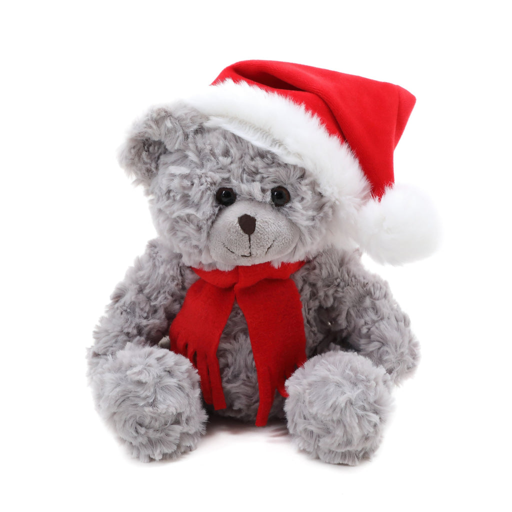 Plushland Christmas Duffy Bear Stuffed Animal - Adorable Xmas Plush Toy with Hat and Scarf - Soft and Cuddly Winter Companion for Kids and Seniors - 10 inch