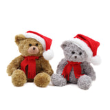 Plushland Christmas Duffy Bear Stuffed Animal - Adorable Xmas Plush Toy with Hat and Scarf - Soft and Cuddly Winter Companion for Kids and Seniors - 10 inch