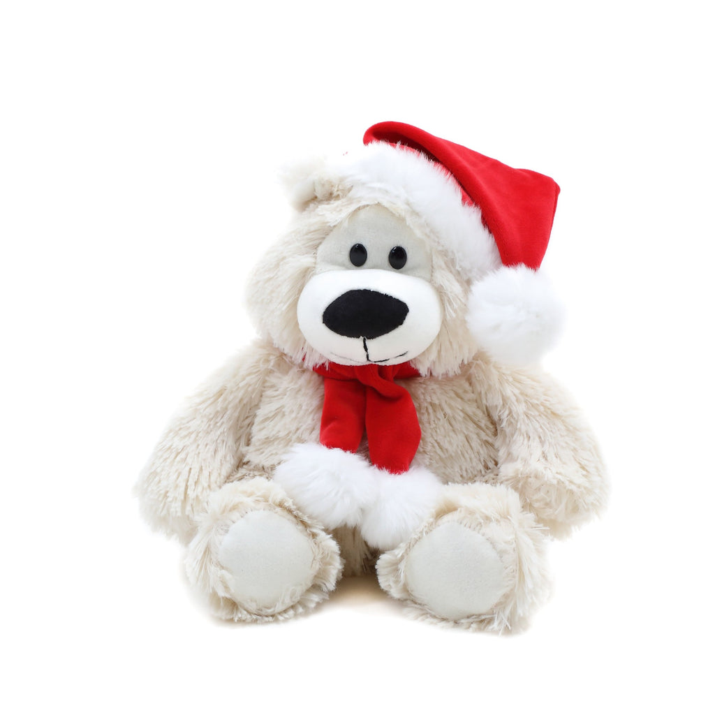 Plushland Adorable Soft Sophie Teddy Bear, Stuffed Animal Holiday Toys with Hat and Scarf Christmas Accessories – A Perfect Toy Gift for Kids 12 Inches