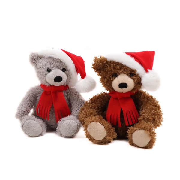 Christmas Junior Bear with Hat and Scarf 10''