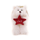 6" Standing Cream Star Angel Bear, Featuring Soft Fur and Holding a Star with 'Joy' Inscription, by Plushland.