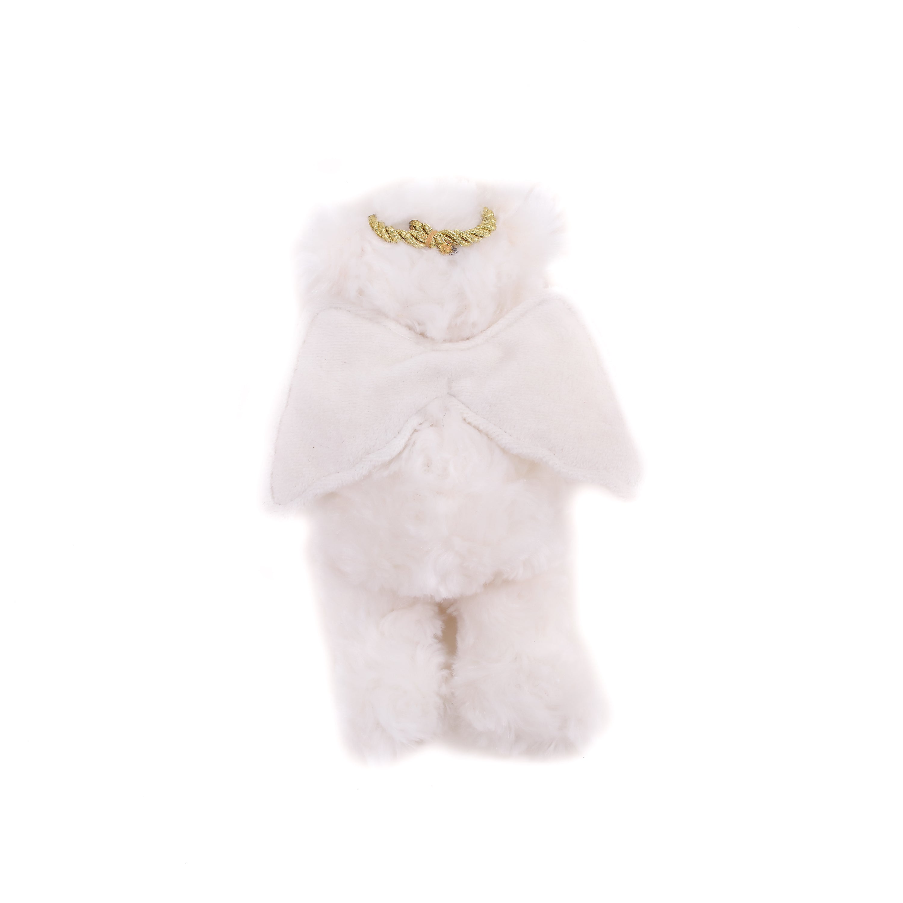 6" Standing Cream Star Angel Bear, Featuring Soft Fur by Plushland."