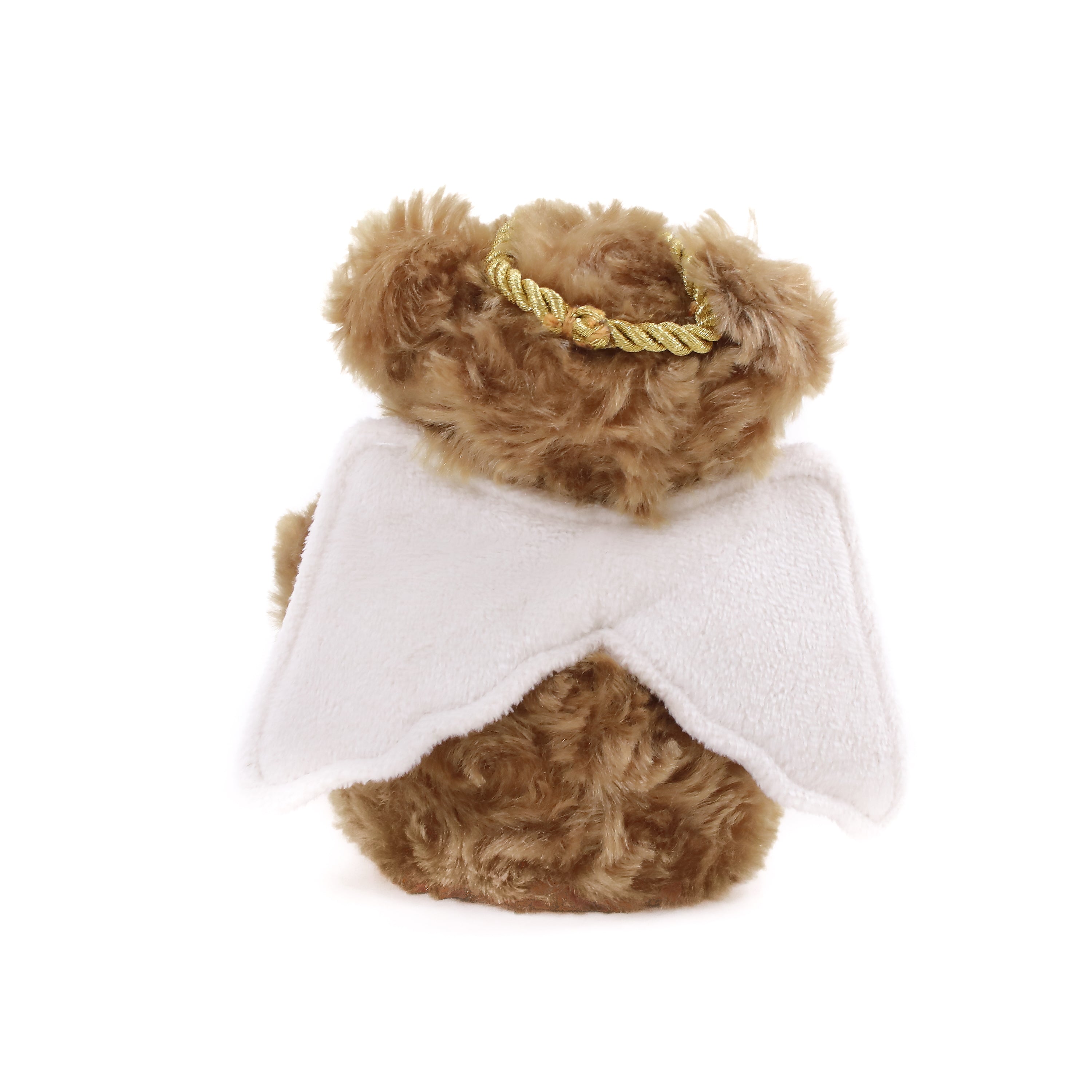 6" Sittting Back Side Beige Star Angel Bear, Featuring Soft Fur by Plushland.