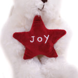 Plushland Angel Bears with White Wings and Halo,Hold Star with Hope Peace Joy , Soft Stuffed Animal Plush Toy Gift for Christmas 6 Inches