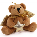 Golden Angel Bear Ornament 4"-2