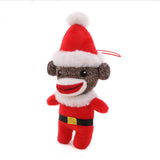 Sockiez Santa sock monkey ornament 4"