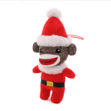 Sockiez Santa sock monkey ornament 4''
