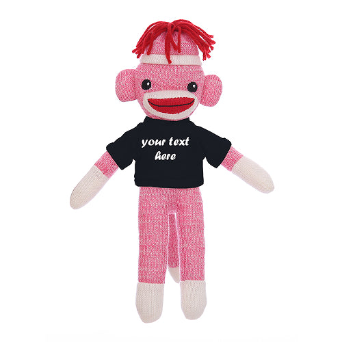 Pink Sock Monkey 8"