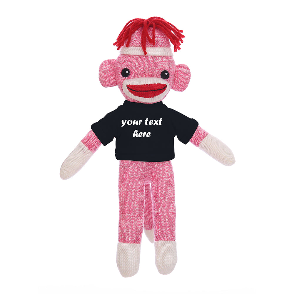 Pink Sock Monkey 8"