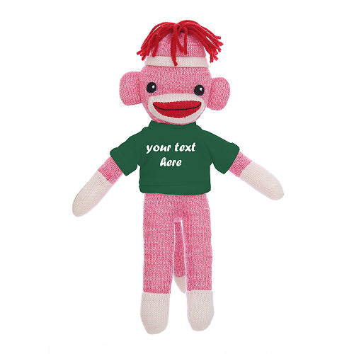 Pink Sock Monkey 8"