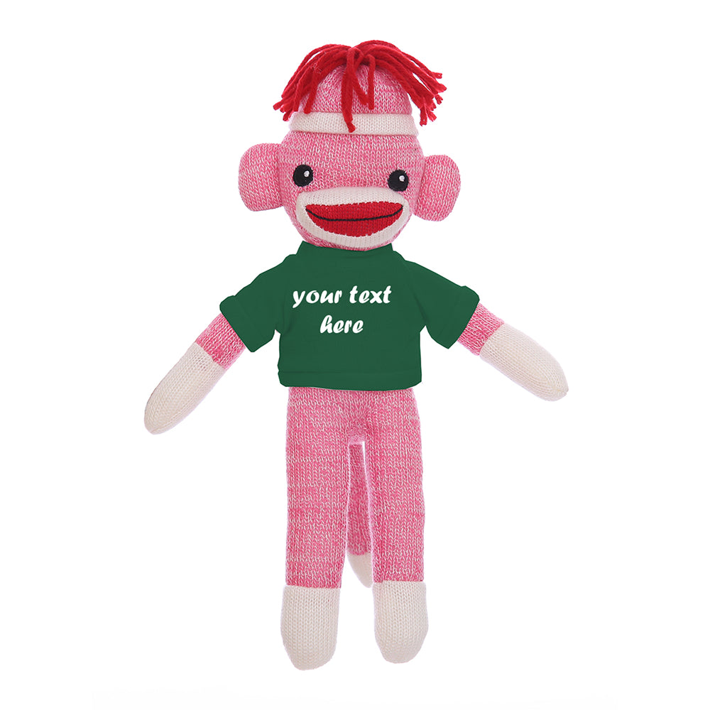 Pink Sock Monkey 8"