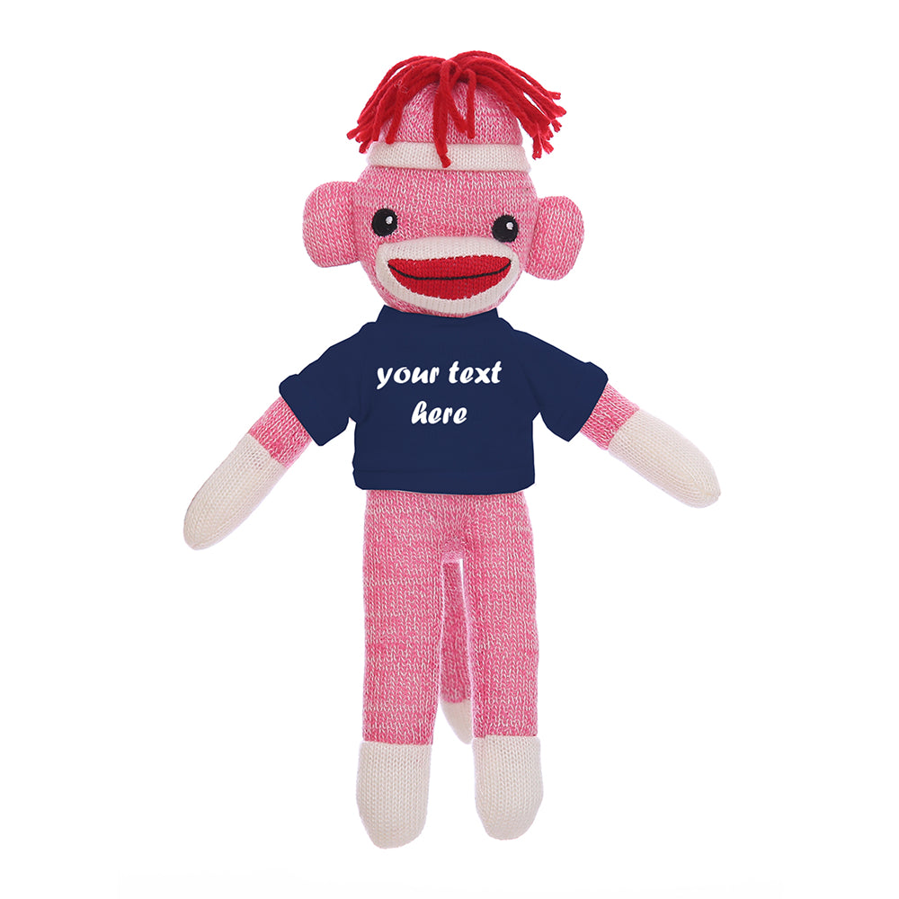 Pink Sock Monkey 8"