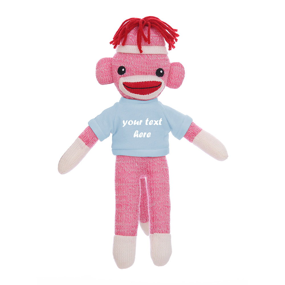 Pink Sock Monkey 8"