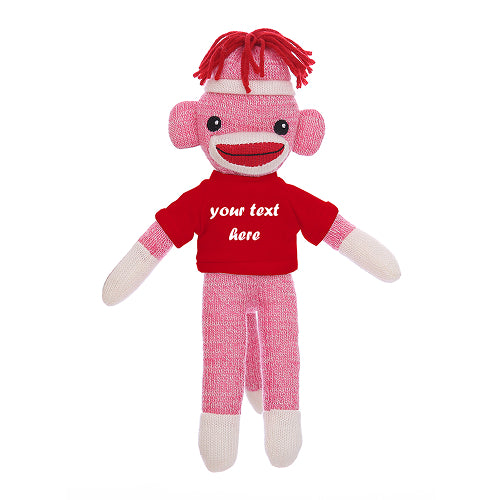 Pink Sock Monkey 8"