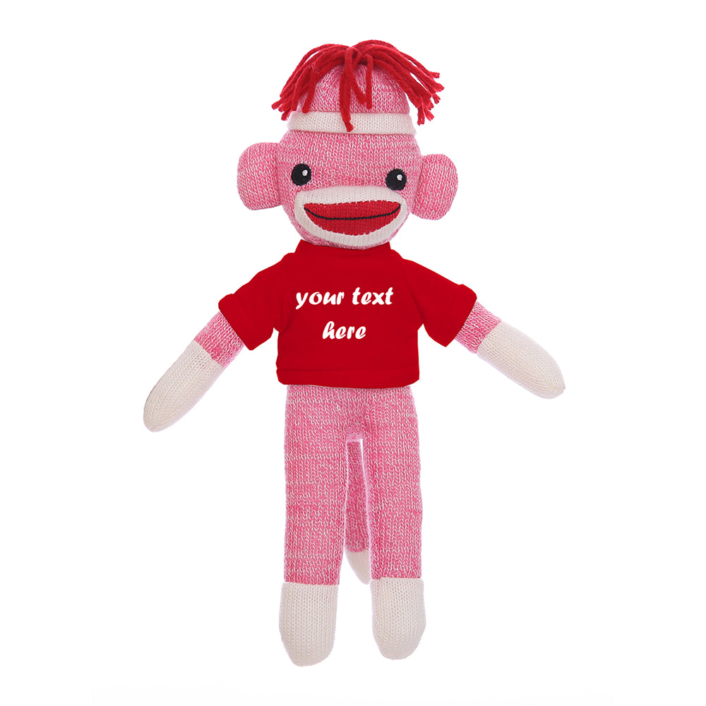Pink Sock Monkey 8"