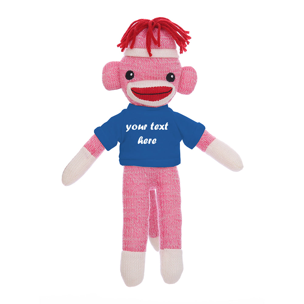 Pink Sock Monkey 8"