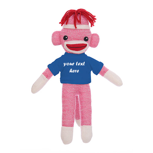 Pink Sock Monkey 8"