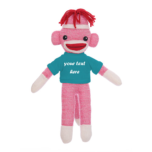 Pink Sock Monkey 8"