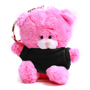 Pink Qbeba Bear Keychain with Tee 4"-1