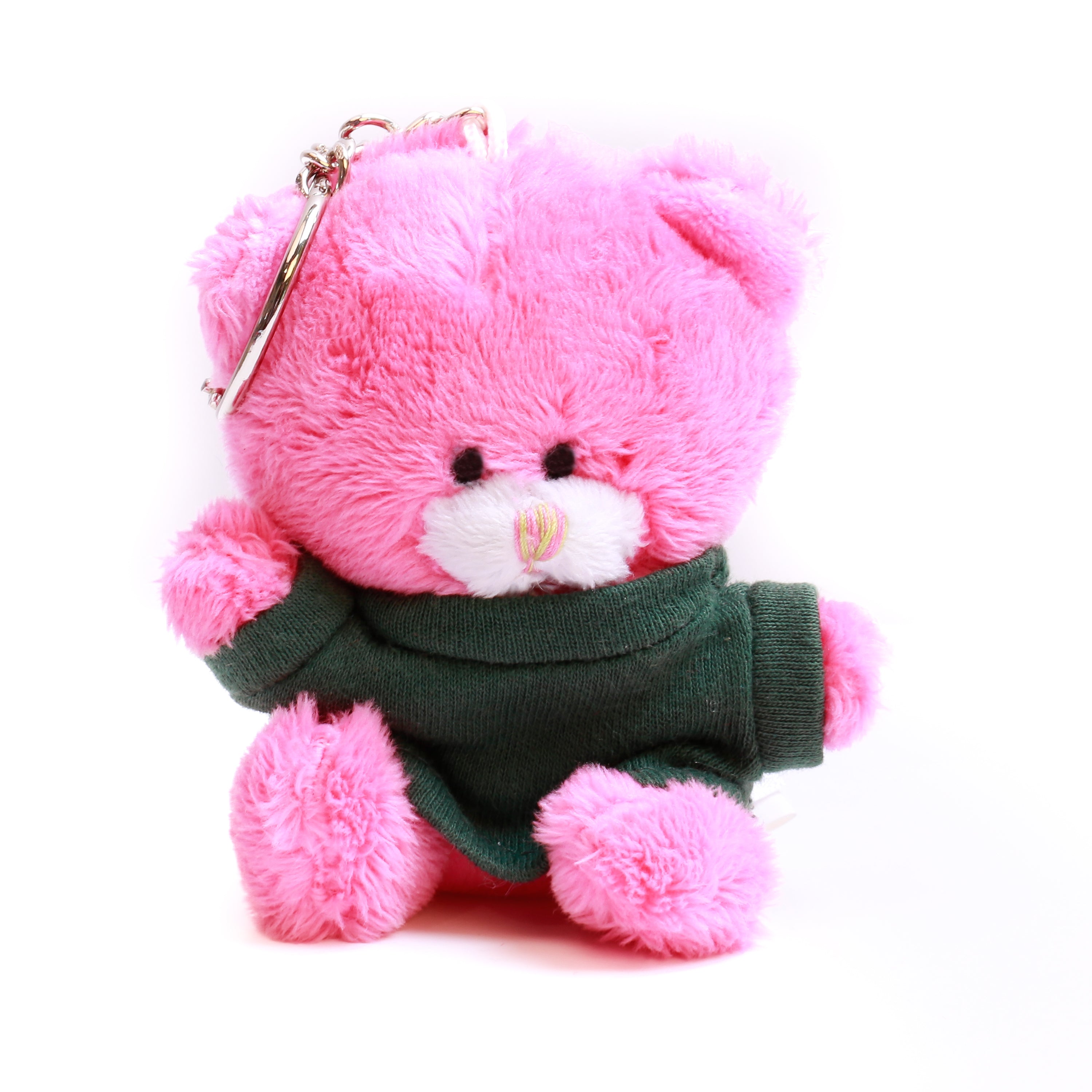 Qbeba Bear Keychain Pink with Tee 4" - 0