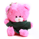 Pink Qbeba Bear Keychain with Tee 4"-2