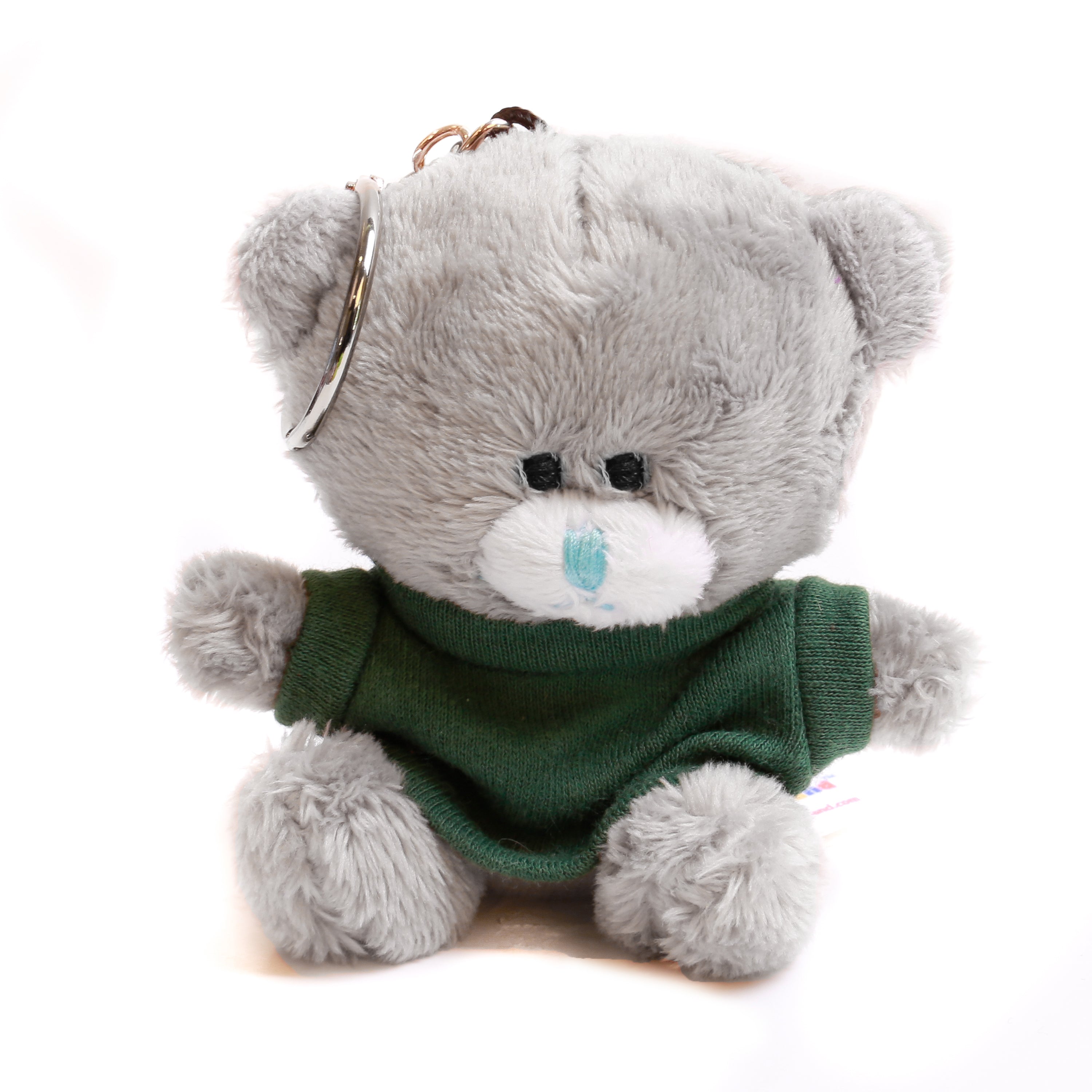 Qbeba Bear Keychain Gray with Tee 4"