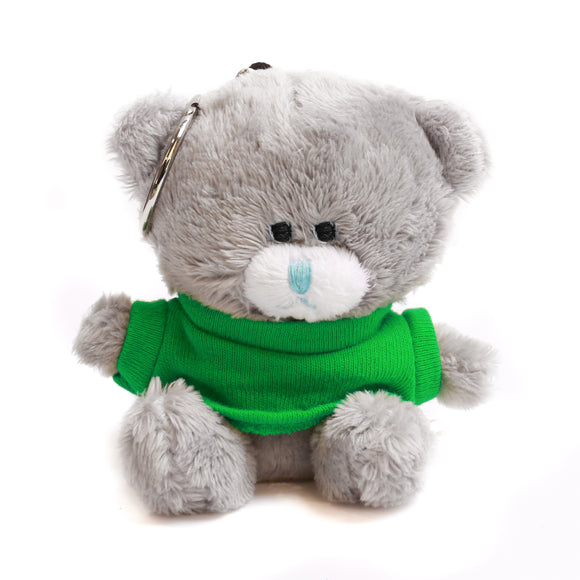Qbeba Bear Keychain Gray with Tee 4"
