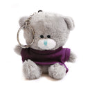 Qbeba Bear Keychain Gray with Tee 4"-5