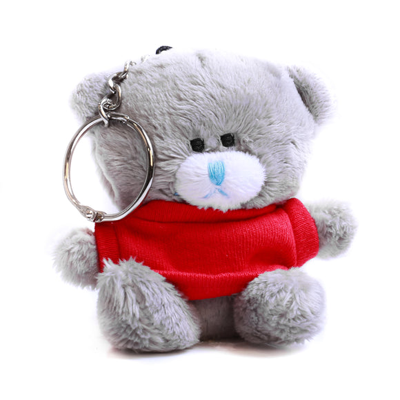 Qbeba Bear Keychain Gray with Tee 4"
