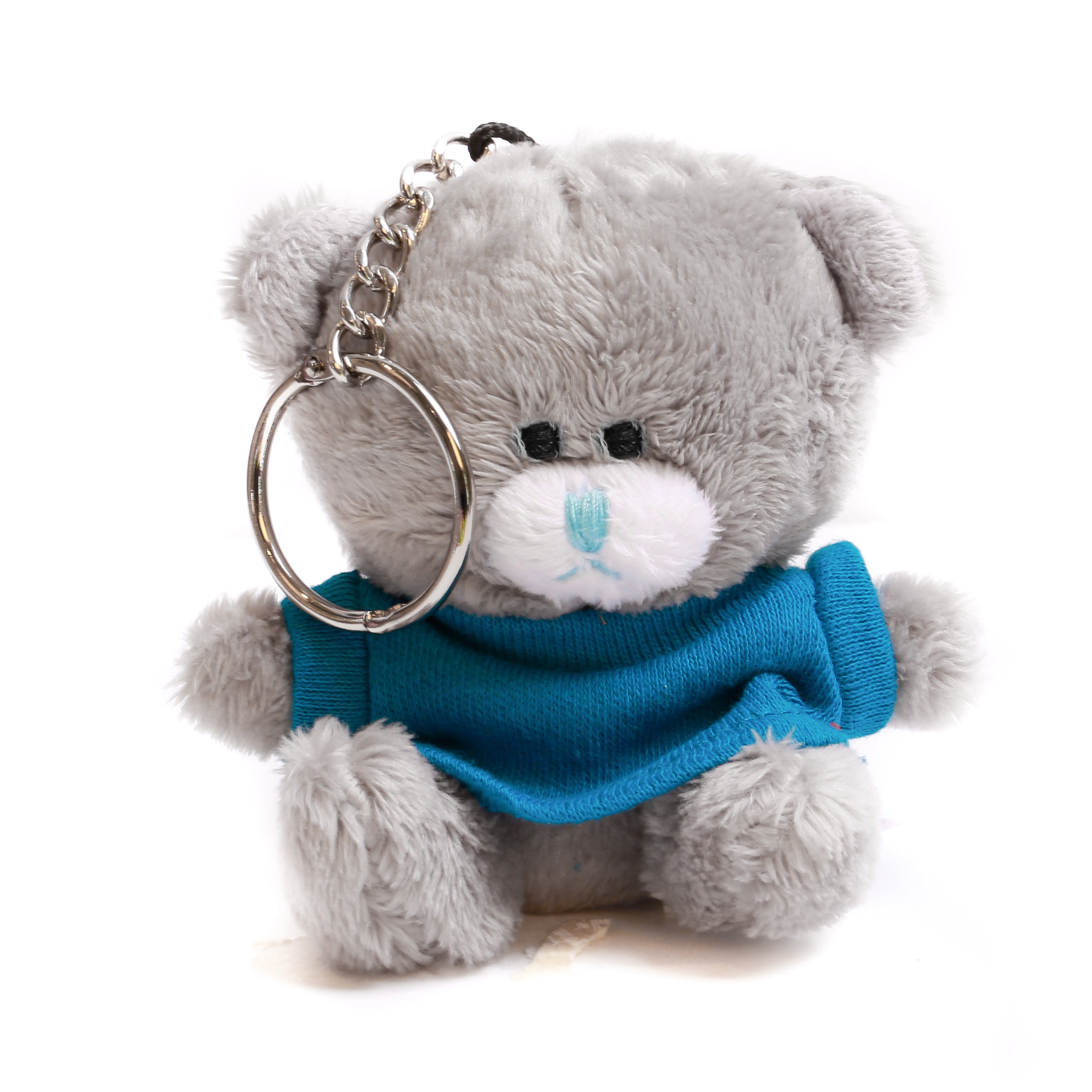 Qbeba Bear Keychain Gray with Tee 4"