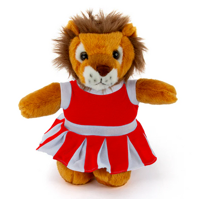 Lion in Custom Cheerleader Outfit 8"